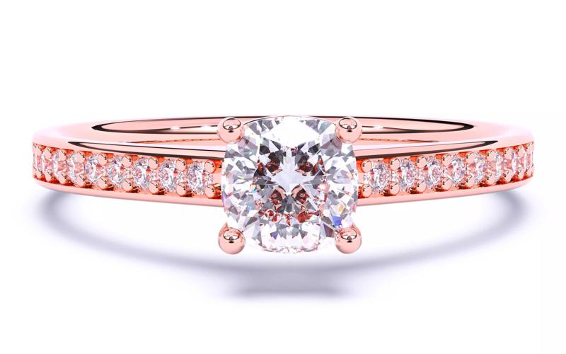 Solitaire Engagement ring 3dm stl renders details