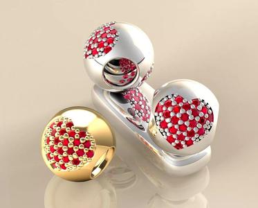 Berloque Coracao Pedras Liso Martell 20027