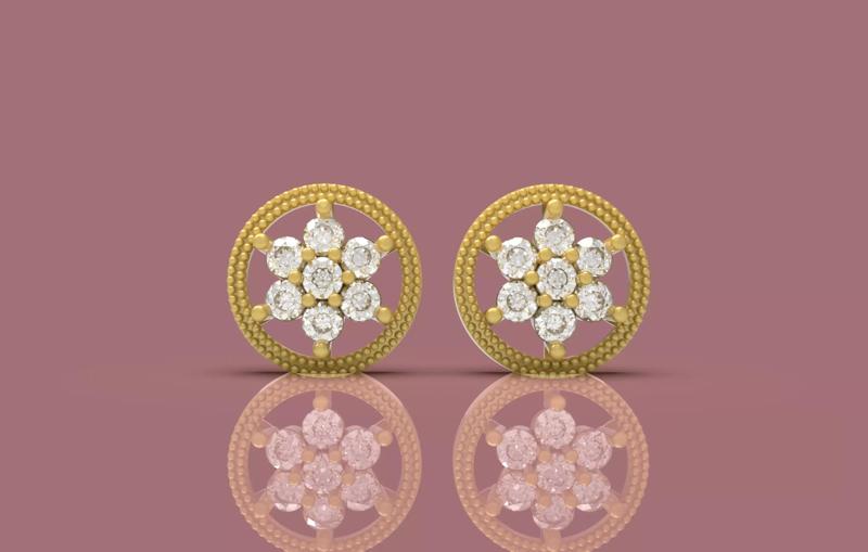 Gold Tops Earring - 0020