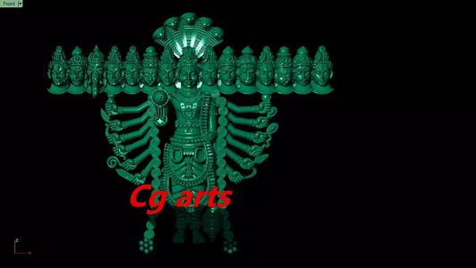 Asta Dhatu Faced Hanuman ji Idol Brass Panch Mukhi Bajrang