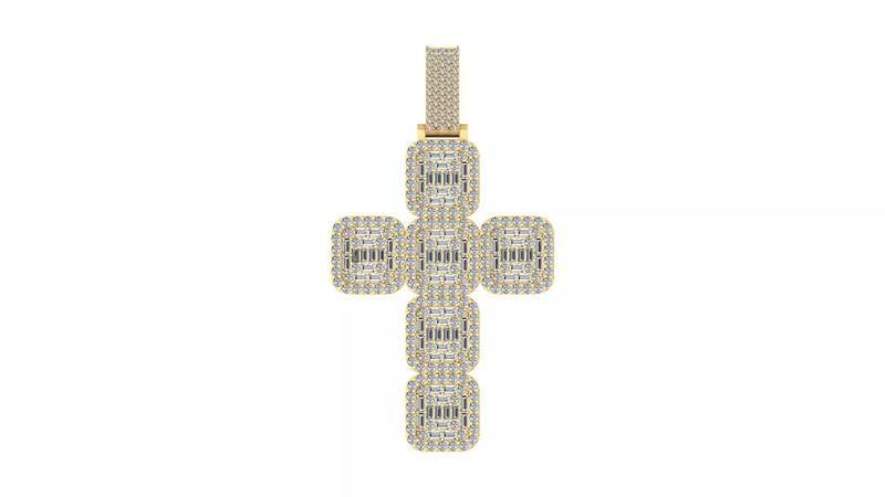 Luxury Iced-Out Cross Pendant