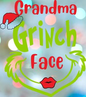Christmas Grandma Grinch Face Stamp Cookie Cutter Set