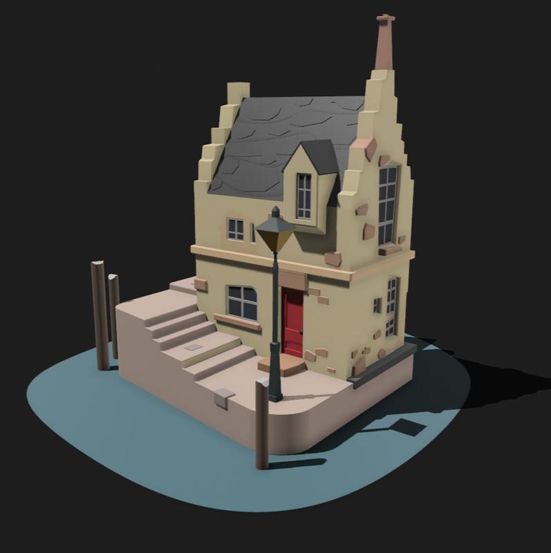 Dutch House Diorama Prop