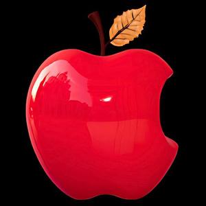 Glossy Bitten Apple
