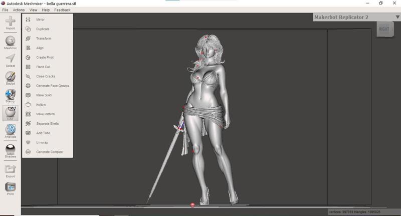 Beautiful Amazon warrior with sword