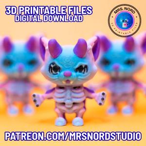 Halloween Demon Cat Flexi Toy – Nyx,  from Bony Bones Collection