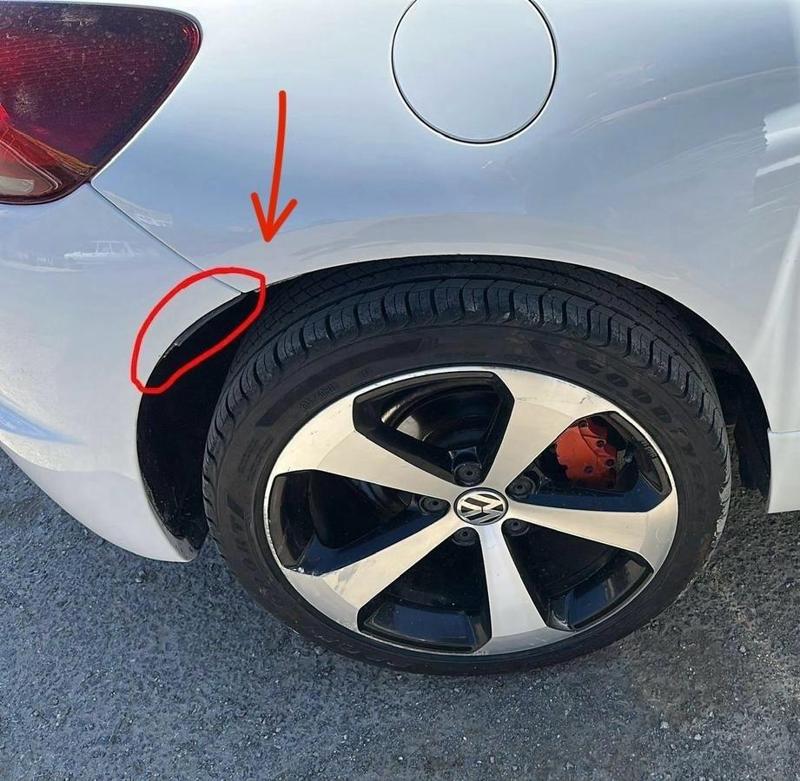 Volkswagen Scirocco   rear fender cover