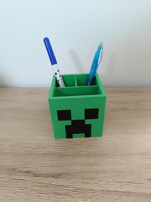 Minecraft Creeper pencil cup