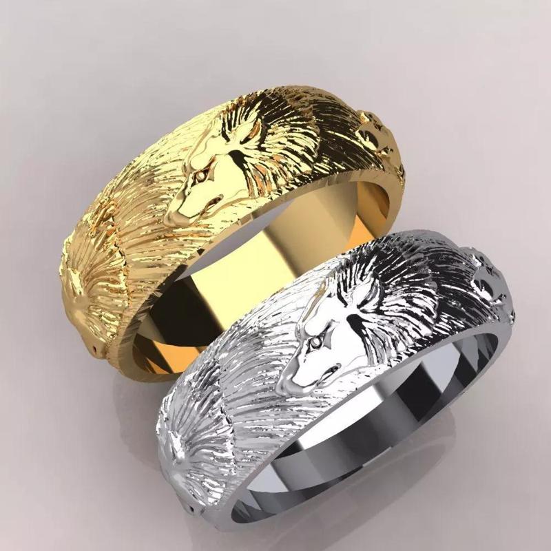 wolf  wedding band