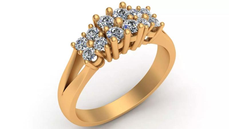 Woman Enagagement Heads Diamond Ring