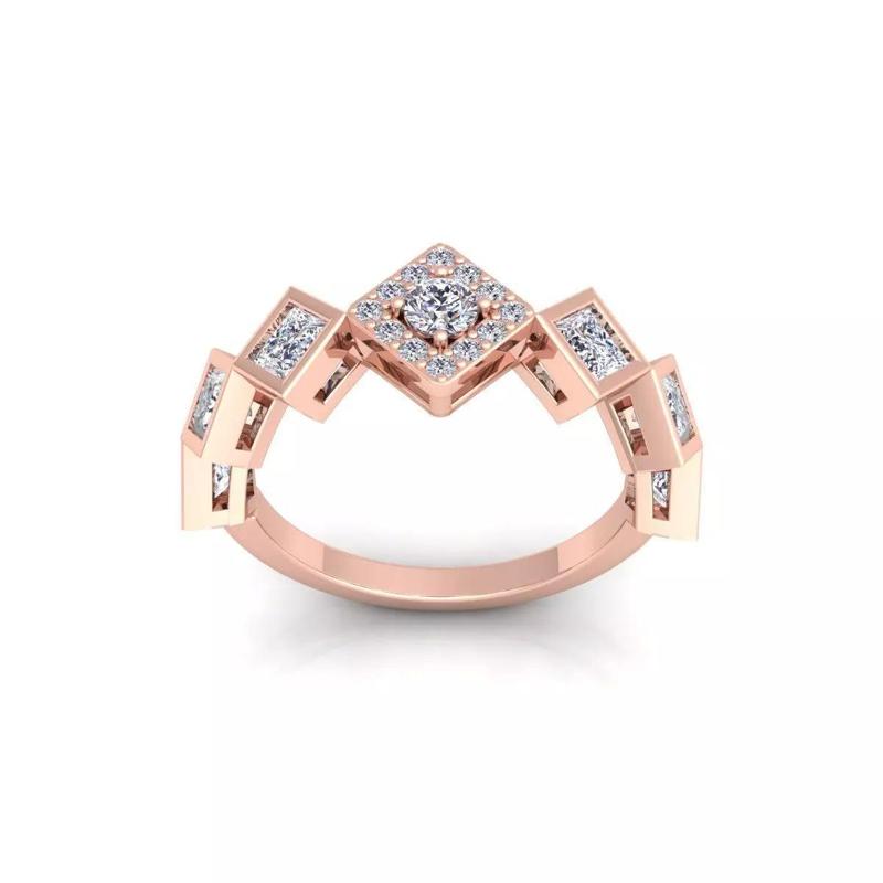 Woman Engagement Ring 3d Model and Render 38