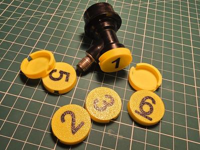 numbered ball lock disconnect cap