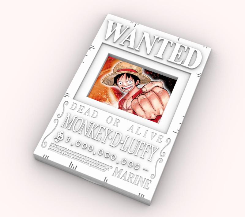 One Piece Inspired Wanted Poster Trading Card Card Case With Gap