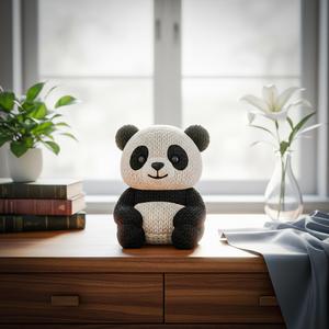 Knitted Cute Panda