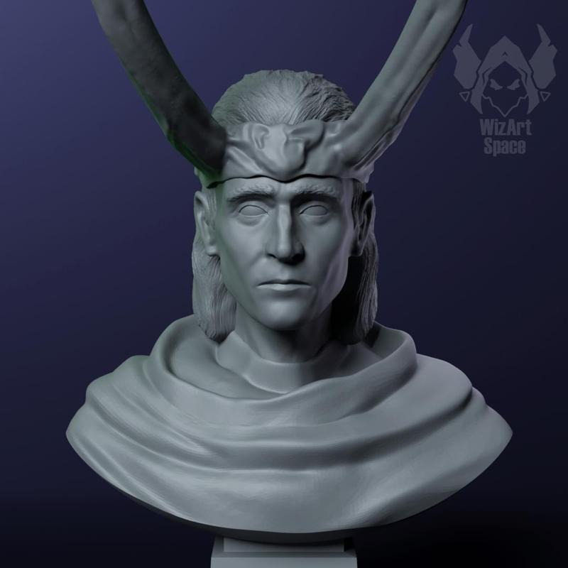 The bust of Loki, the god of time.