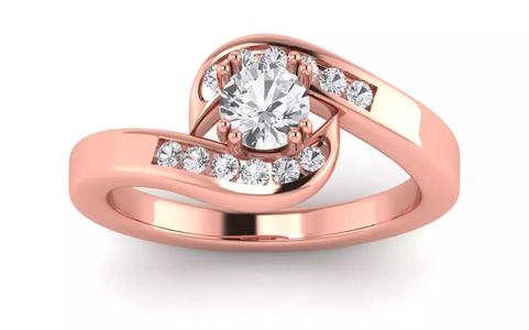 Solitaire Wedding Engagement Women Bypass Ring
