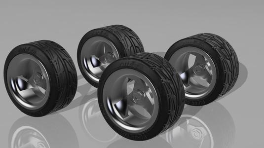 1/24 Viper Concept 25mm wheels for scale model cars