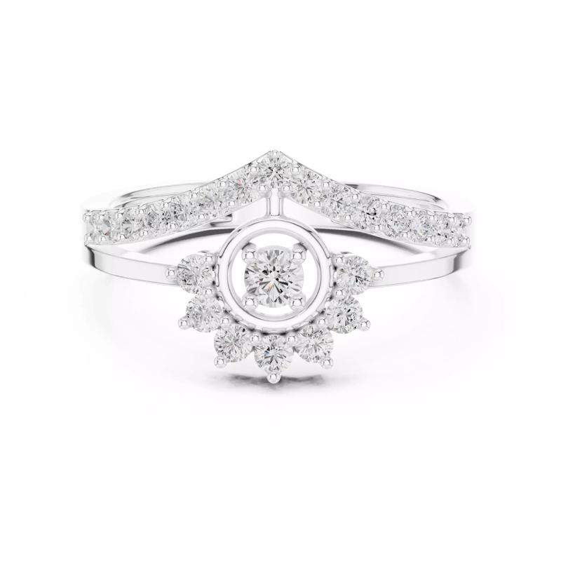 Split Shank Round Diamond Wedding Ring 3DM STL Video