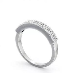 stl file princess cut diamond eternity ring