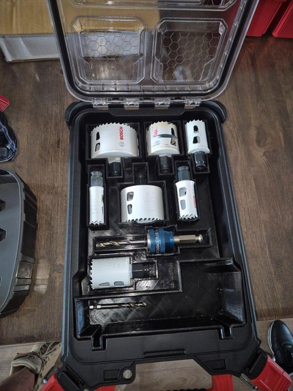 Holesaw Bosch Progessor Inlay for Milwaukee Packout compact organiser