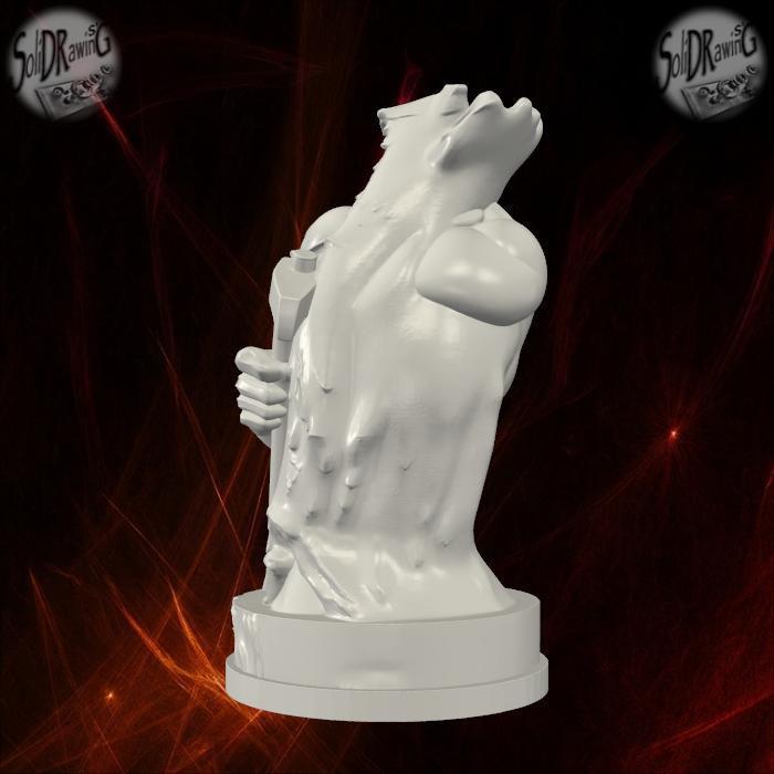 Wooden Lumberjack Strength Sculpture – SoliDRawinGs SG953