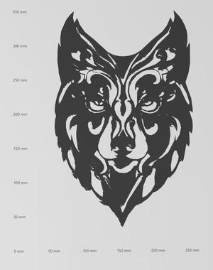 Wandtattoo Büste eines Wolfes