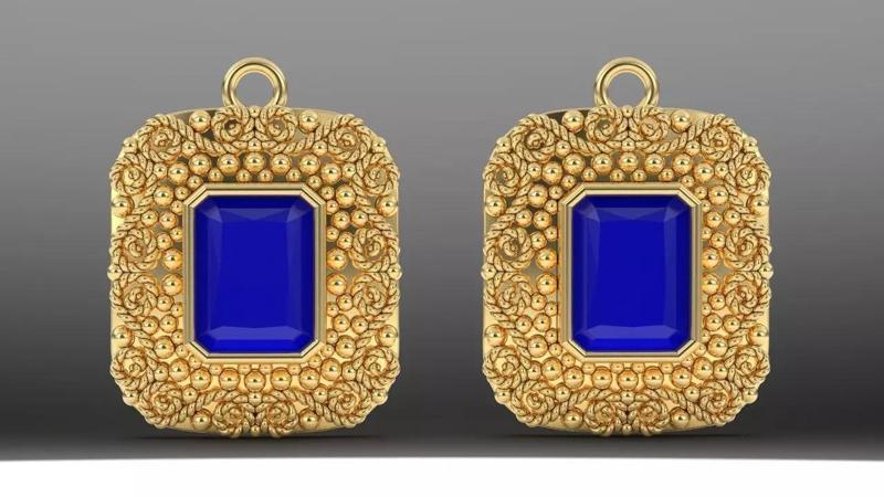 topaz moonstone earring