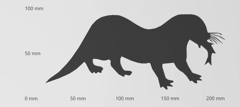 Wandtattoo Fischotter