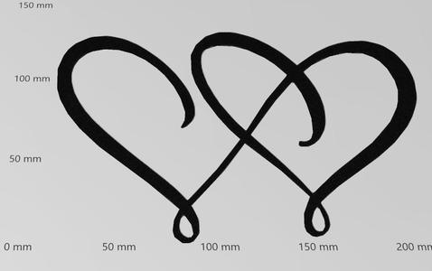 Wandtattoo Doppelherz