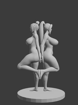 hot girls couple 3d model for printing-hot girls couple 3d model for printing
