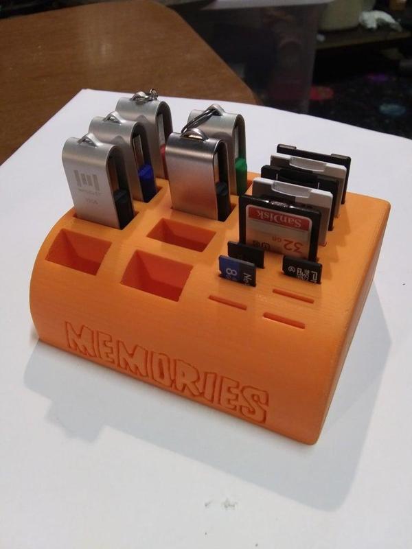 "Memories" SD, Micro-SD & Thumb Drive Memory Card Caddy/Holder