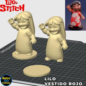 Lilo vestido rojo / Lilo red dress - 3D figure Retro Infinity style (100mm) | vinyl collectible