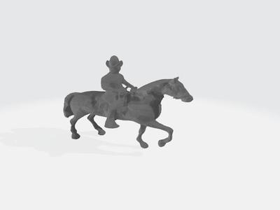 Spanish Conquistador on Horseback - 3D Model