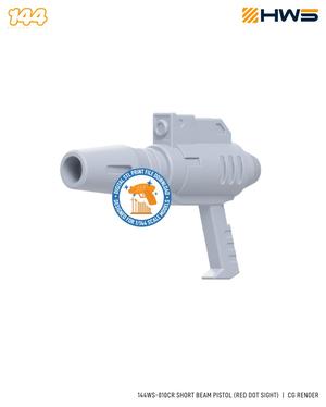 144WS-010CR Short Beam Pistol (Red Dot Sight). 3D Printed Parts for High Grade Scale Model Kits.
