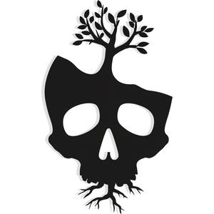 skull with a tree growing from the top 2 - 2D/3D Wall Art STL+SVG For CNC Router, Plasma, Waterjet, Laser & 3D Printer
