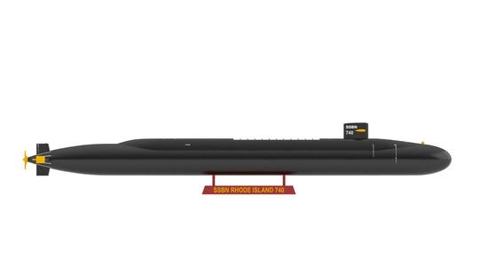 SUBMARINE USS RHODE ISLAND SSBN 740 - 1/350 High Quality