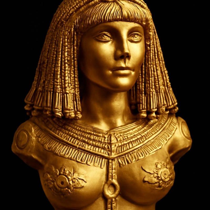 Egyptian Queen Bust - Ancient Goddess Cleopatra Style Statue