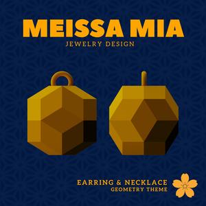 08. Rhombic Triacontahedron - Faceted Elegance – 3D Print File for Catalan Earrings & Necklace - Catalan Solids Earring - Geometric Earring - Sacred Geometry Necklace Fashion Statement - Archimedean solids