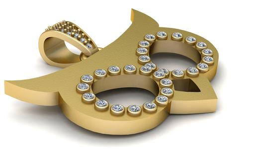 Bull Symbol Pendant 3D Printable Model