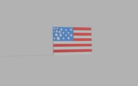 USA Flag Keychain - Layered Color Print