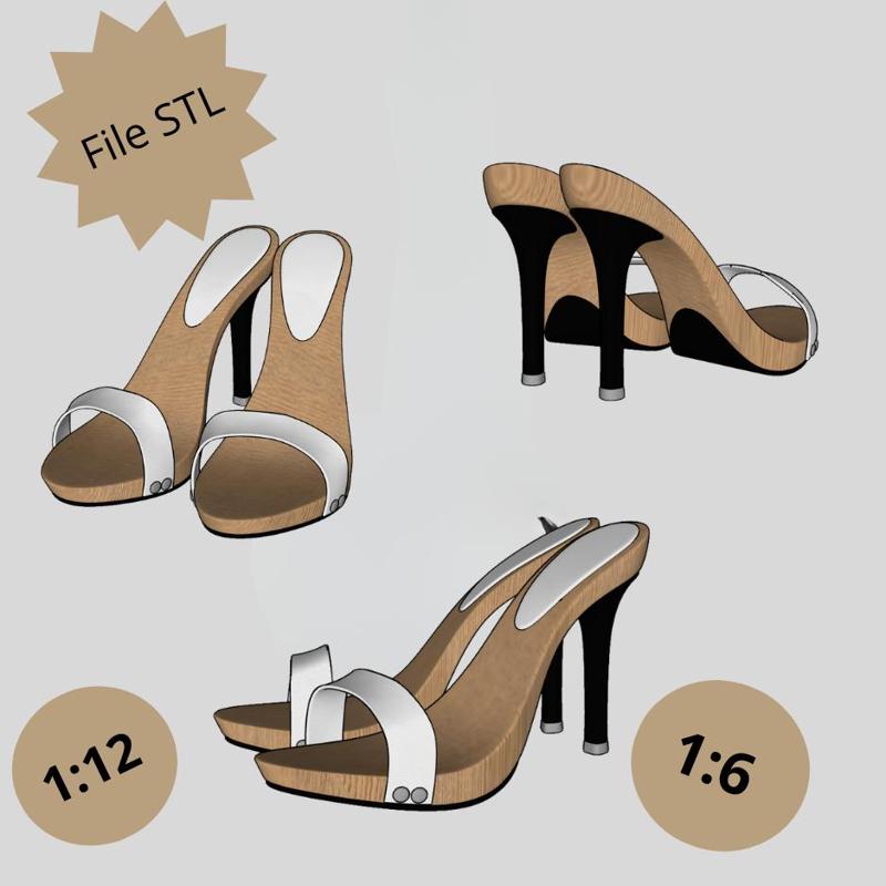 Miniature Heel Shoe - Doll's House Accessories