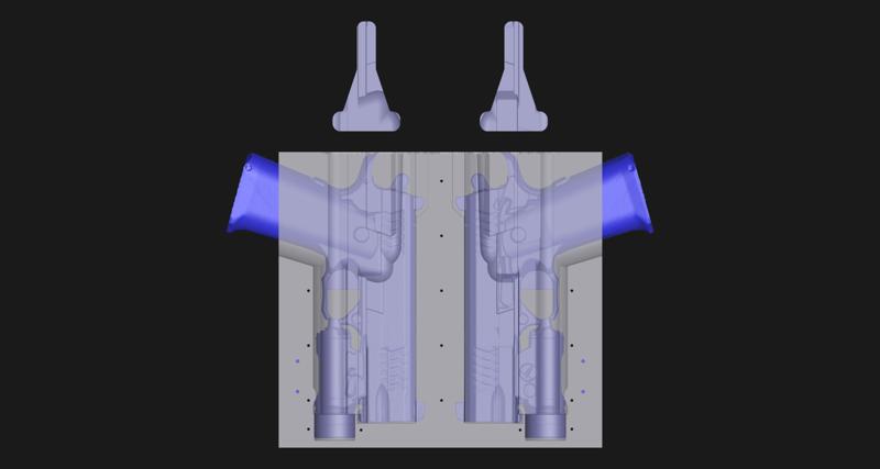 JACOB GREY TWC9 - TLR-1 HL-X - SPLIT VACUUM HOLSTER MOLD - TRIM JIG