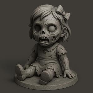 Zombie Doll 3D Model – STL File for 3D Printing