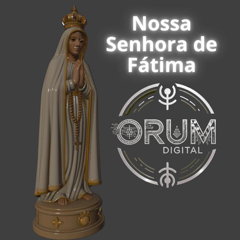 Nossa Senhora de Fátima – Escultura STL para Impressão 3D