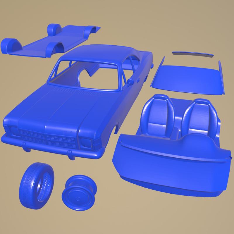 Chevrolet Opala Coupe 1978 PRINTABLE CAR IN SEPARATE PARTS