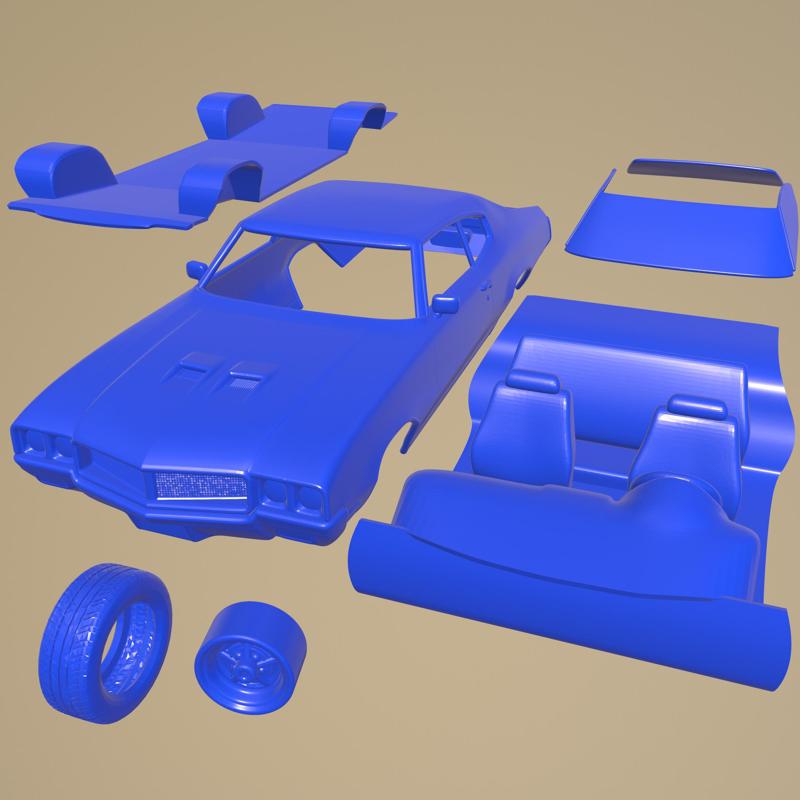 Buick GS 455 coupe 1970 PRINTABLE CAR IN SEPARATE PARTS