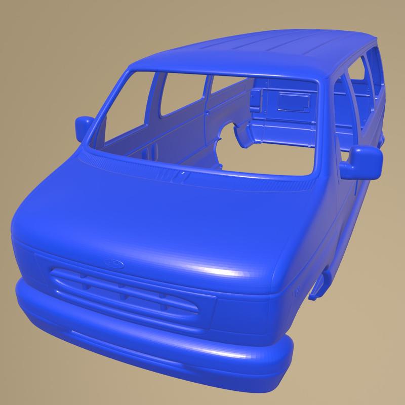 Ford E-Series Passenger Van 1998  PRINTABLE CAR BODY