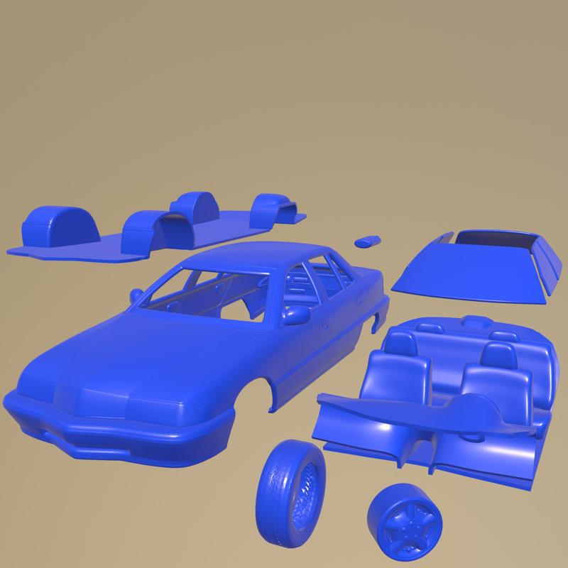 Buick Skylark sedan 1995 PRINTABLE CAR IN SEPARATE PARTS