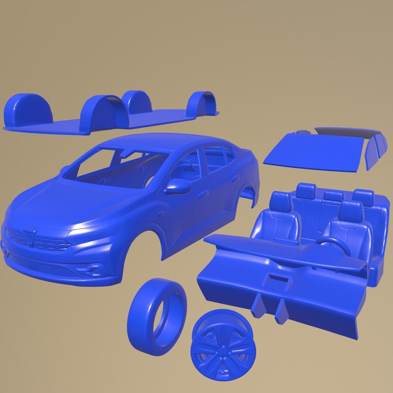 Dacia Logan 2021 PRINTABLE CAR IN SEPARATE PARTS
