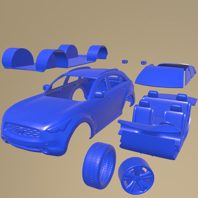 Infiniti FX50 2008 PRINTABLE CAR IN SEPARATE PARTS